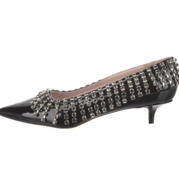 Unique Christopher Kane Patent Leather Crystal Embellishments Pumps - Picture 2 of 10